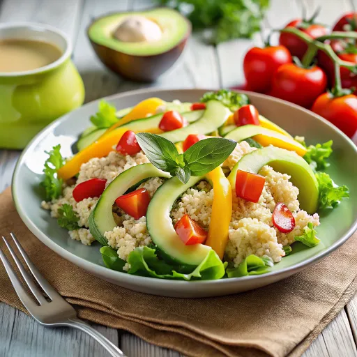 अवोकाडो क्रीमी क्विनोआ सलाद